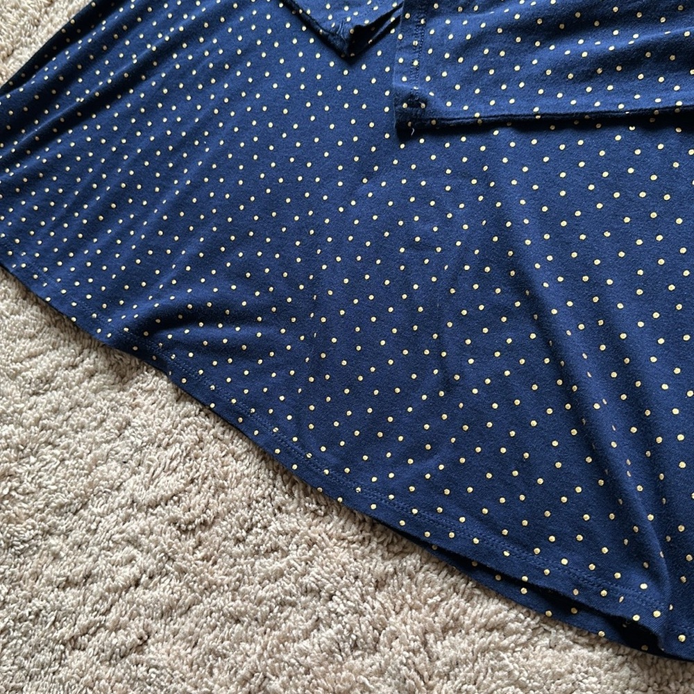 Women’s Boden Navy Gold Polka Dot Top Blouse size Small - Picture 10 of 16